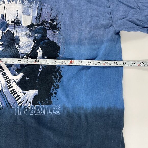 Beatles studio session Y2K Blue Ombre T-Shirt Size LARGE Band Music Tee - Picture 6 of 9